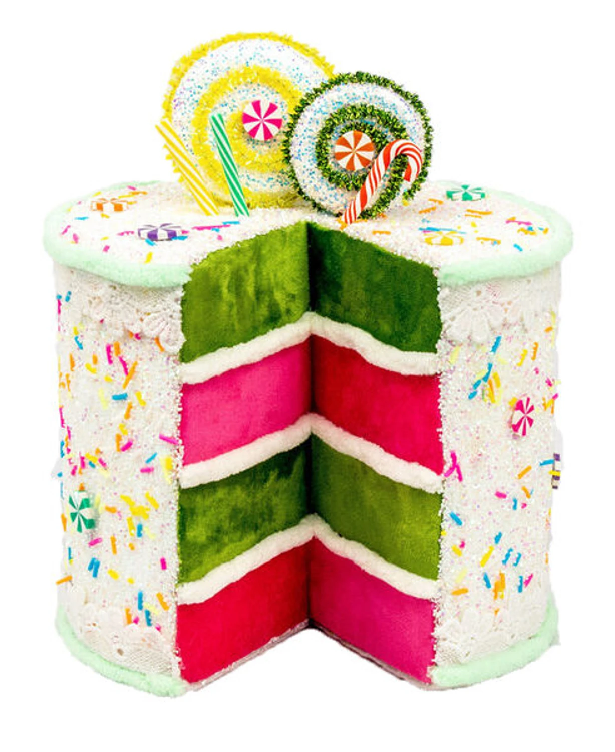 December Diamonds 9" Sliced Cake Christmas Decoration 08-08633 3 December Diamonds 9" Sliced Cake Christmas Decoration 08-08633
