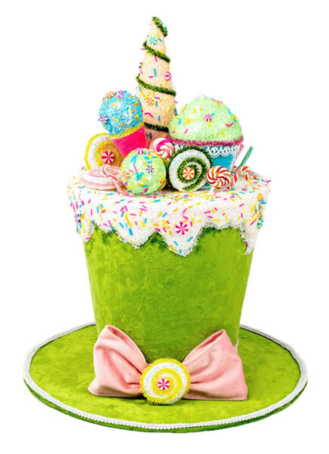December Diamonds 17.5" Green Candy Hat Christmas Decoration 08-08697 3 December Diamonds 17.5" Green Candy Hat Christmas Decoration 08-08697