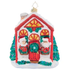Christopher Radko Santa's Holiday Home Glass Christmas Ornament 1021674