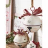 Raz 11" Or 13.75" White Glittered Jingle Bell With Red Bow Christmas Ornament -The Jolly Christmas Shop 401593 edit 44808.1647548111