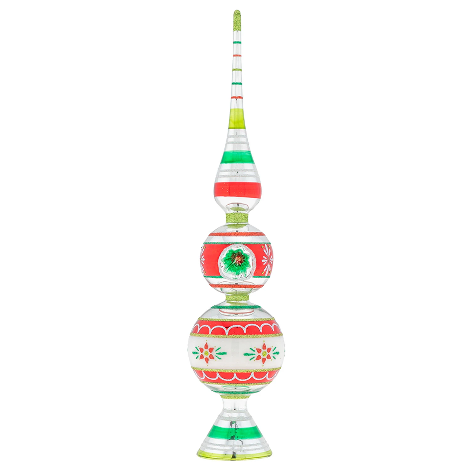 Shiny Brite Holiday Splendor 13" Christmas Finial Stand With Reflector 4027999 4 Shiny Brite Holiday Splendor 13" Christmas Finial Stand With Reflector 4027999 - Image 2