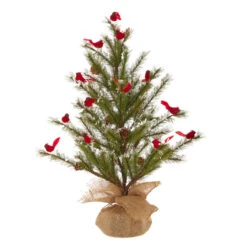 Raz 14.25" Or 16" Tree With Cardinals In Burlap Bag Christmas Decoration -The Jolly Christmas Shop 4102452 64445.1647611460