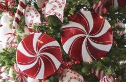 Raz 10" Or 12" Large Peppermint Christmas Ornament