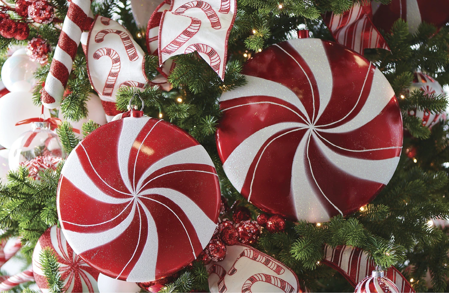 Raz 10" Or 12" Large Peppermint Christmas Ornament 3 Raz 10" Or 12" Large Peppermint Christmas Ornament