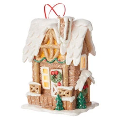 Raz 6.5" Lighted Gingerbread Pretzel House Christmas Ornament 4216269 -The Jolly Christmas Shop 4216269b 59291.1648757008