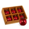 Raz 3.5" Box Of 5 Red Crackle Glass Christmas Ornament 4300714 -The Jolly Christmas Shop 4300714 45270.1680798830