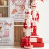 Raz 23.75" Peppermint Red And Pink Nutcracker Christmas Decoration 4301601 -The Jolly Christmas Shop 4301601 edit 31487.1689200489