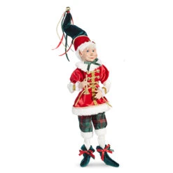 Raz 16" Red And Plaid Posable Christmas Elf Figure 4302355 -The Jolly Christmas Shop 4302355a 08178.1686778659
