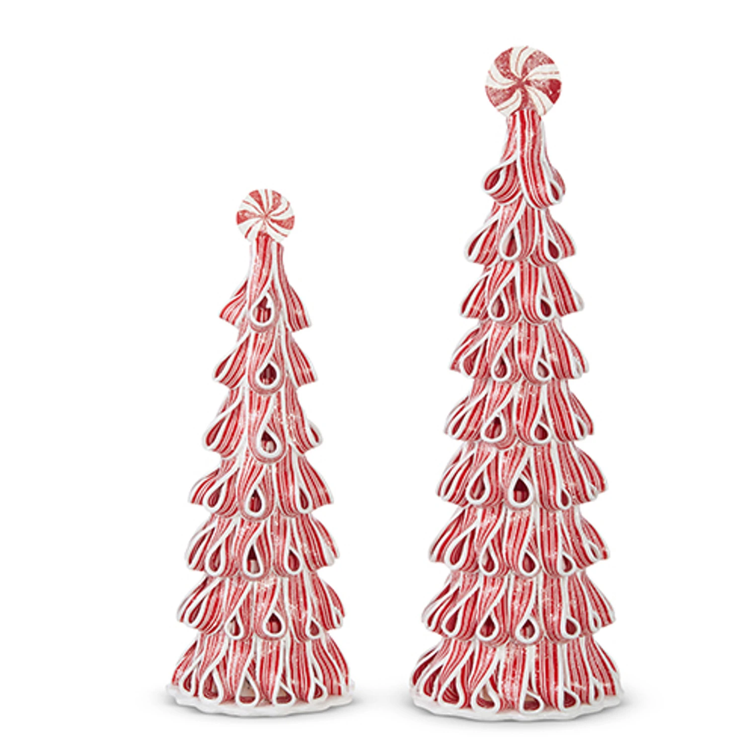 Raz Set Of 2 Ribbon Candy Trees Christmas Decoration 4314120 4 Raz Set Of 2 Ribbon Candy Trees Christmas Decoration 4314120 - Image 2