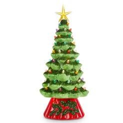 Raz 13.75" Battery Operated Rotating Lighted Ceramic Christmas Tree 4319111 -The Jolly Christmas Shop 4319111 80603.1683564429