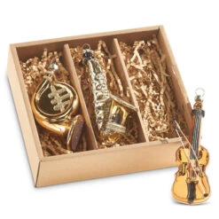 Raz 4.5" Box Of Musical Instruments Glass Christmas Ornaments 4320907 -The Jolly Christmas Shop 4320907 1 38408.1683829883