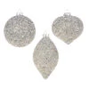 Raz 4" Silver Beaded Glass Christmas Ornament 4322806 -The Jolly Christmas Shop 4322806 49093.1684166649