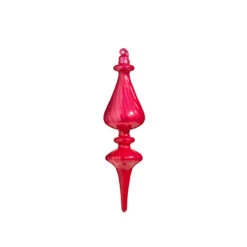 Raz 9.75" Pink, Red, Or Green Blown Glass Finial Christmas Ornament 4322881 -The Jolly Christmas Shop 4322881a 00713.1684329059