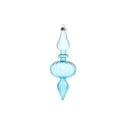 Raz 9.5" Light Blue Blown Glass Finial Christmas Ornament 4322925 -The Jolly Christmas Shop 4322925a 64601.1684433756