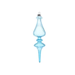 Raz 9.5" Light Blue Blown Glass Finial Christmas Ornament 4322925 -The Jolly Christmas Shop 4322925b 13553.1684433788