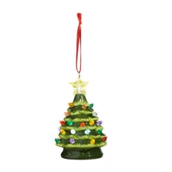 Raz 5.25" Green Or White Lighted Ceramic Tree Christmas Ornament 7 Raz 5.25" Green Or White Lighted Ceramic Tree Christmas Ornament -The Jolly Christmas Shop 4322943 59791.1690838826