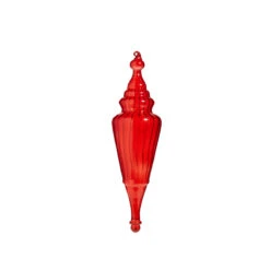 Raz 15.5" Large Red Finial Glass Christmas Ornament 4324500 -The Jolly Christmas Shop 4324500a 39207.1684764100