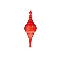 Raz 15.5" Large Red Finial Glass Christmas Ornament 4324500 -The Jolly Christmas Shop 4324500b 70842.1684764107