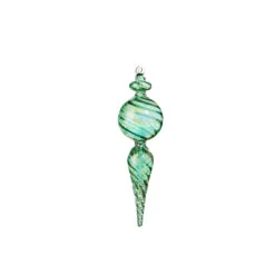 Raz 9" Green Blown Finial Glass Christmas Ornament 4324515 -The Jolly Christmas Shop 4324515b 06839.1684786442