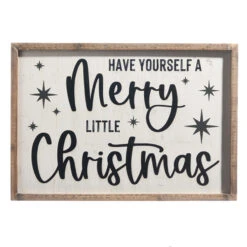 Raz Black And White Wooden Framed Christmas Signs -The Jolly Christmas Shop 4328046 61888.1690996747