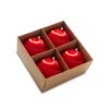 Raz 4" Box Of 4 Red Satin Ball Vintage Inspired Christmas Ornaments 4332732