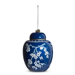 Raz Eric Cortina Large 6.5" Dark Blue Ginger Jar Glass Christmas Ornament 4353180 -The Jolly Christmas Shop 4353180 1 14224.1685634290