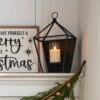 Raz 17" Antique Black Metal Lantern Candle Holder 4354204 -The Jolly Christmas Shop 4354204 70801.1691085488