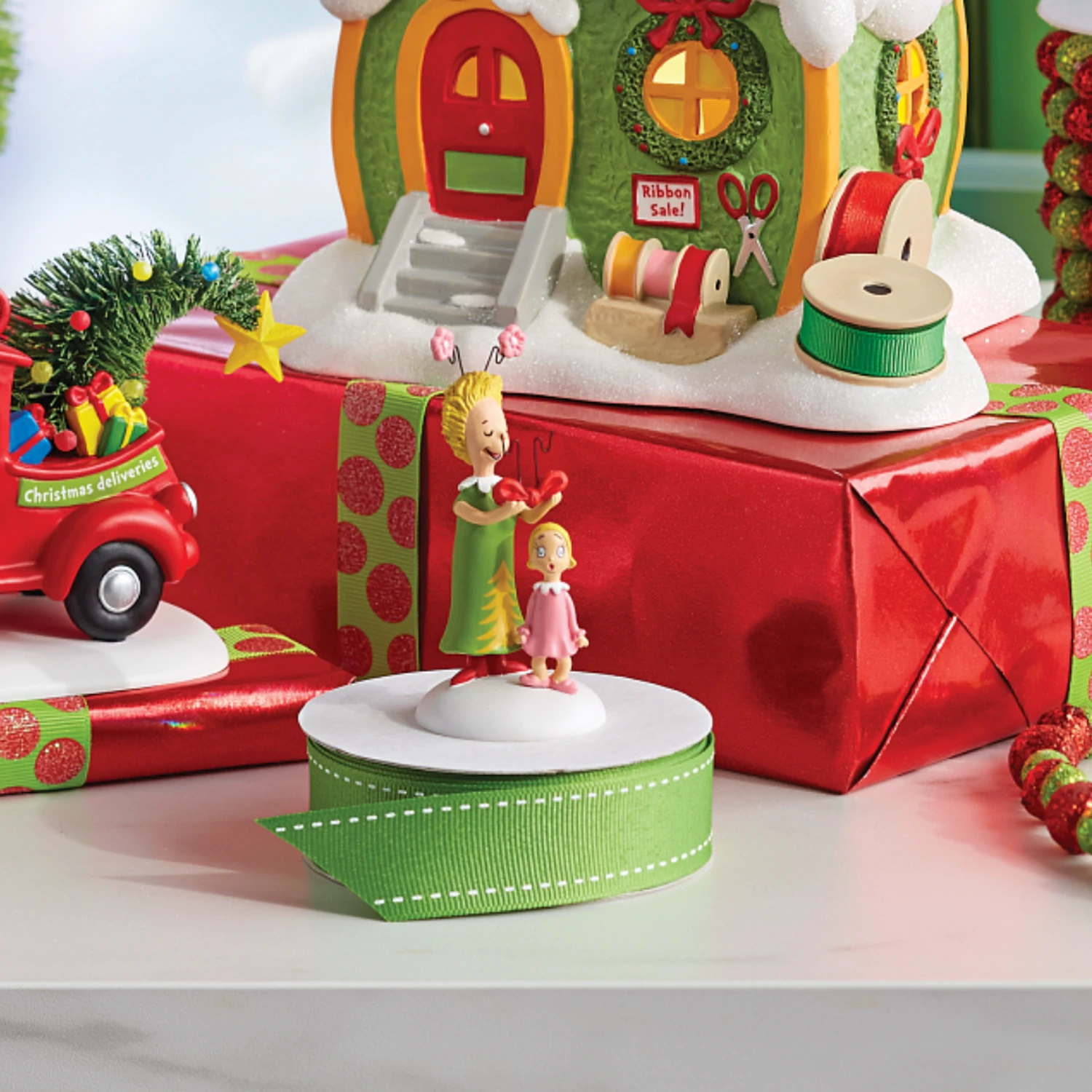 Department 56 The Grinch Village Cindy Lou Who's Surprise Figure 6009730 3 Department 56 The Grinch Village Cindy Lou Who's Surprise Figure 6009730