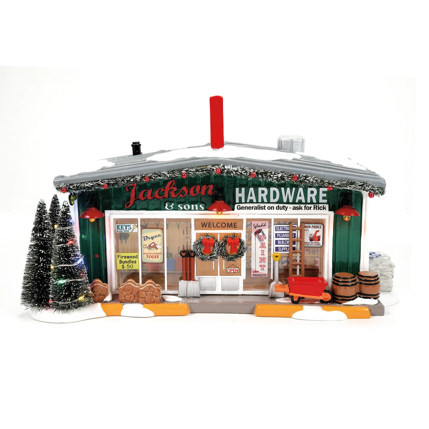 Department 56 Snow Village Jackson & Son's Hardware 6013447 4 Department 56 Snow Village Jackson & Son's Hardware 6013447 - Image 2