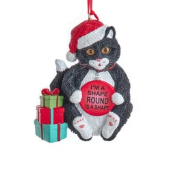 Kurt Adler 3.5" Fat Cat Christmas Ornament A2220 -The Jolly Christmas Shop A2220a 72748.1677084173