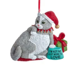 Kurt Adler 3.5" Fat Cat Christmas Ornament A2220 -The Jolly Christmas Shop A2220c 68109.1677084182