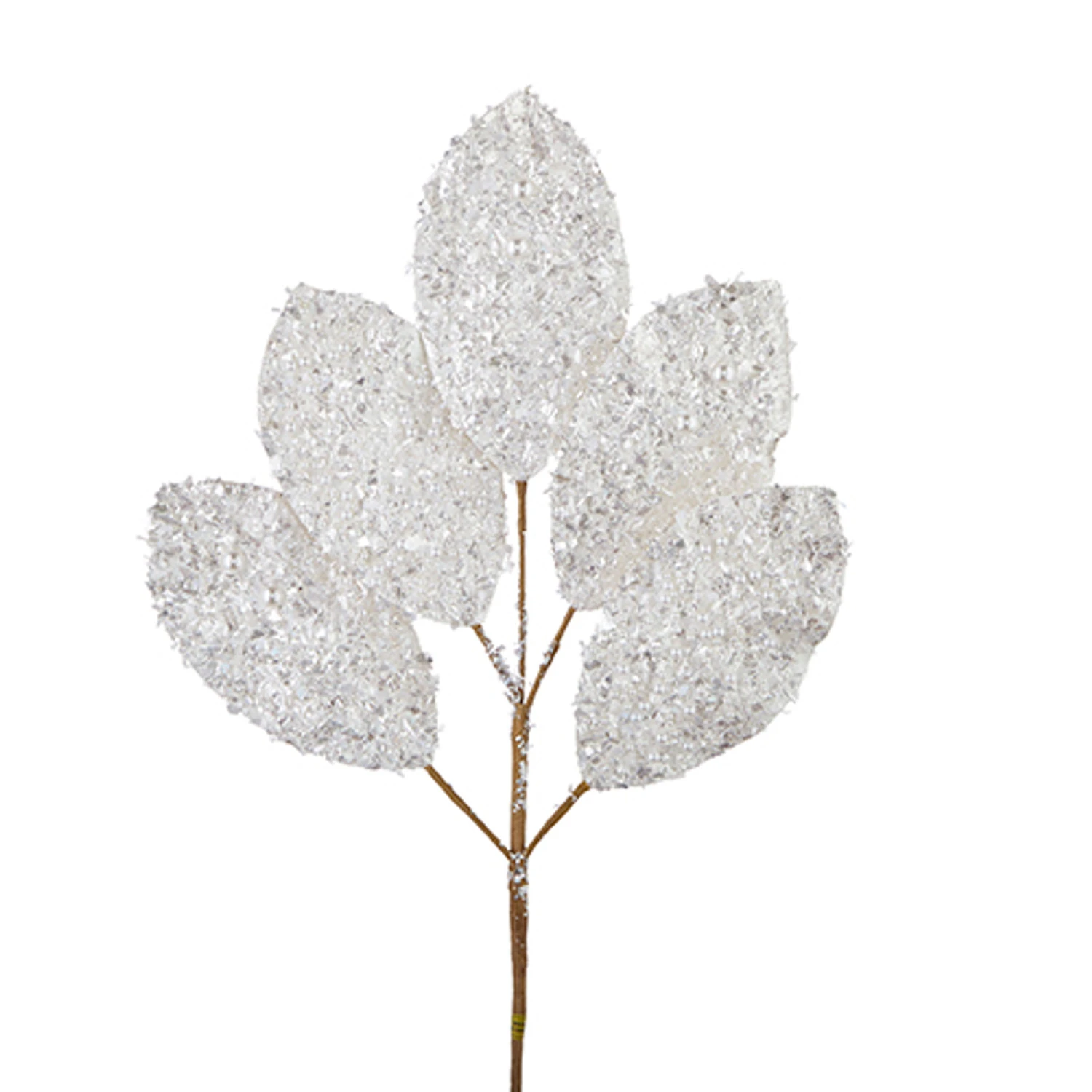 Raz 23" White Glitter Magnolia Leaf Christmas Tree Spray F4206774 4 Raz 23" White Glitter Magnolia Leaf Christmas Tree Spray F4206774 - Image 2