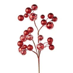 Raz 27" Red Iced Ball Christmas Tree Spray F4206873 -The Jolly Christmas Shop F4206873 1 86706.1650566032