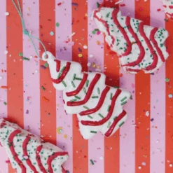 Cody Foster 4.5" Christmas Tree Cake Glass Christmas Ornament GO-8388