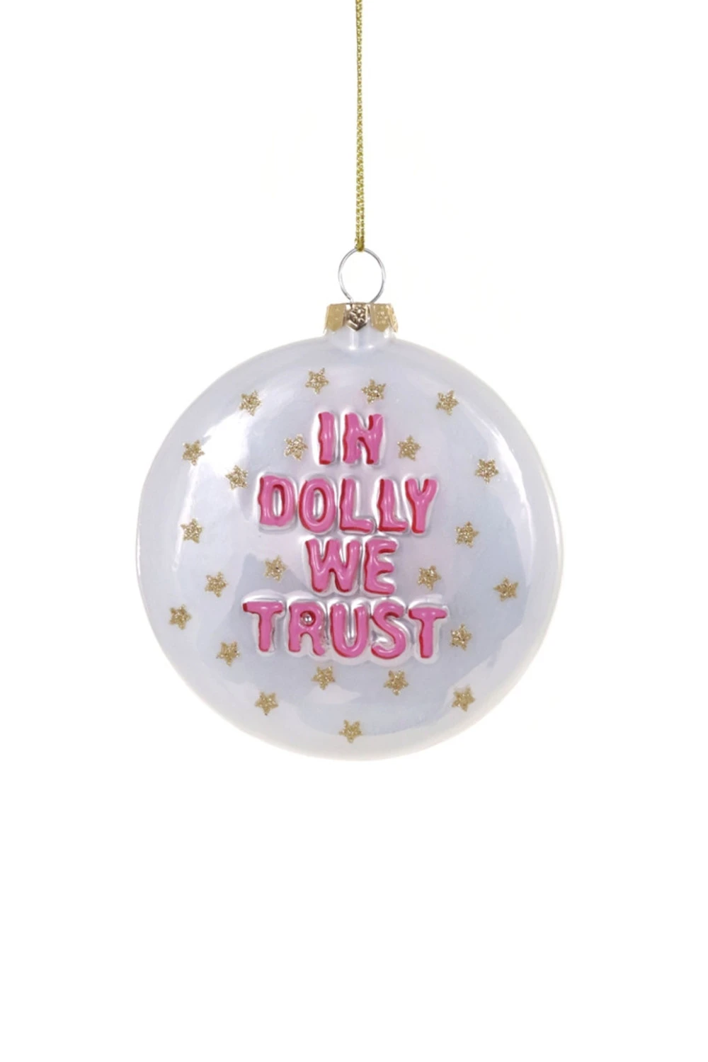 Cody Foster 5" In Dolly We Trust Glass Christmas Ornament GO-9316 4 Cody Foster 5" In Dolly We Trust Glass Christmas Ornament GO-9316 - Image 2