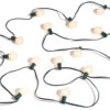 Raz 14' Connectable Matte White Globe Lights On A Green Wire L4337007 -The Jolly Christmas Shop L4337007 96247.1691198517