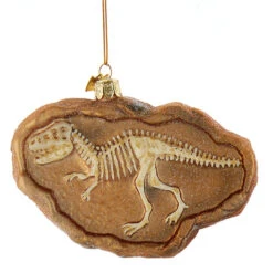 Kurt Adler 4.75" Noble Gems Dinosaur Fossil Glass Christmas Ornament NB1726 -The Jolly Christmas Shop NB1726a 16270.1653417143