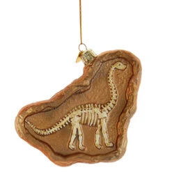 Kurt Adler 4.75" Noble Gems Dinosaur Fossil Glass Christmas Ornament NB1726 -The Jolly Christmas Shop NB1726b 00045.1653417145