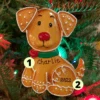 Gingerbread Cookie Puppy Dog Personalized Christmas Ornament OR1222 -The Jolly Christmas Shop OR1222 edit 73018.1649337741