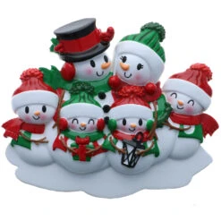 Snowman Family Of 6 Personalized Christmas Ornament OR2255-6 7 Snowman Family Of 6 Personalized Christmas Ornament OR2255-6 -The Jolly Christmas Shop OR2255 6 10026.1654023436