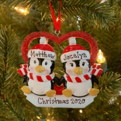 Penguin Couple First Christmas Personalized Christmas Ornament OR1721 -The Jolly Christmas Shop api0motcd 97458.1646091871