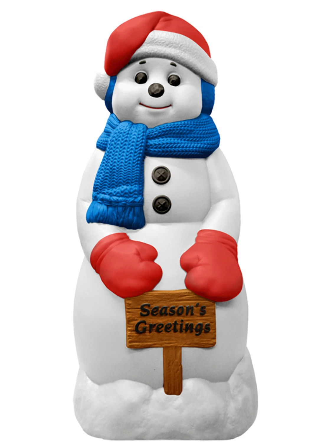 31" Season's Greetings Snowman Blow Mold Decoration C5170 3 31" Season's Greetings Snowman Blow Mold Decoration C5170