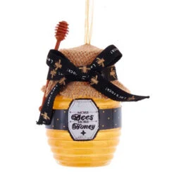 Kurt Adler 4.25" Honey Jar Christmas Ornament T2705 -The Jolly Christmas Shop api0yh6ze 66269.1646091982