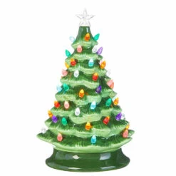 Raz 8", 13", Or 17" Battery Operated Lighted Green Ceramic Christmas Tree -The Jolly Christmas Shop api1j8gms 06605.1649166528