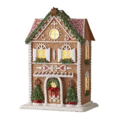 Raz LED Lighted Holiday Spice Gingerbread House Christmas House Figure -The Jolly Christmas Shop api2eoglj 00017.1646091978