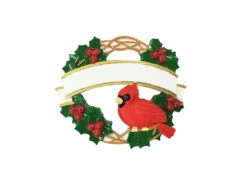 Cardinal With Wreath Personalized Christmas Ornament OR1905 -The Jolly Christmas Shop api7icqov 75000.1646091913