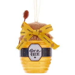 Kurt Adler 4.25" Honey Jar Christmas Ornament T2705 -The Jolly Christmas Shop api82dk7a 22938.1646091980