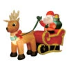 Brite Star 6' Santa In Sleigh With Reindeer Outdoor Christmas Inflatable Yard Decoration 49-030-00 -The Jolly Christmas Shop api8m1vbi 77363.1646091908