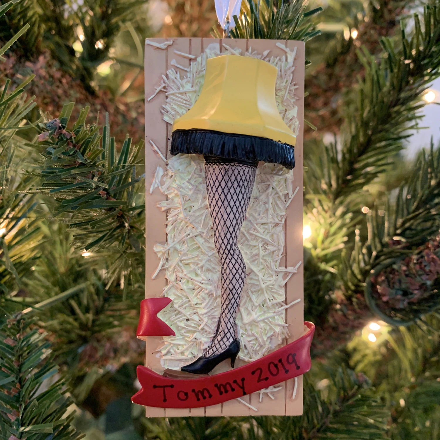 Hallmark 3.75" Leg Lamp Personalized Christmas Ornament 2HCM5413 4 Hallmark 3.75" Leg Lamp Personalized Christmas Ornament 2HCM5413 - Image 2