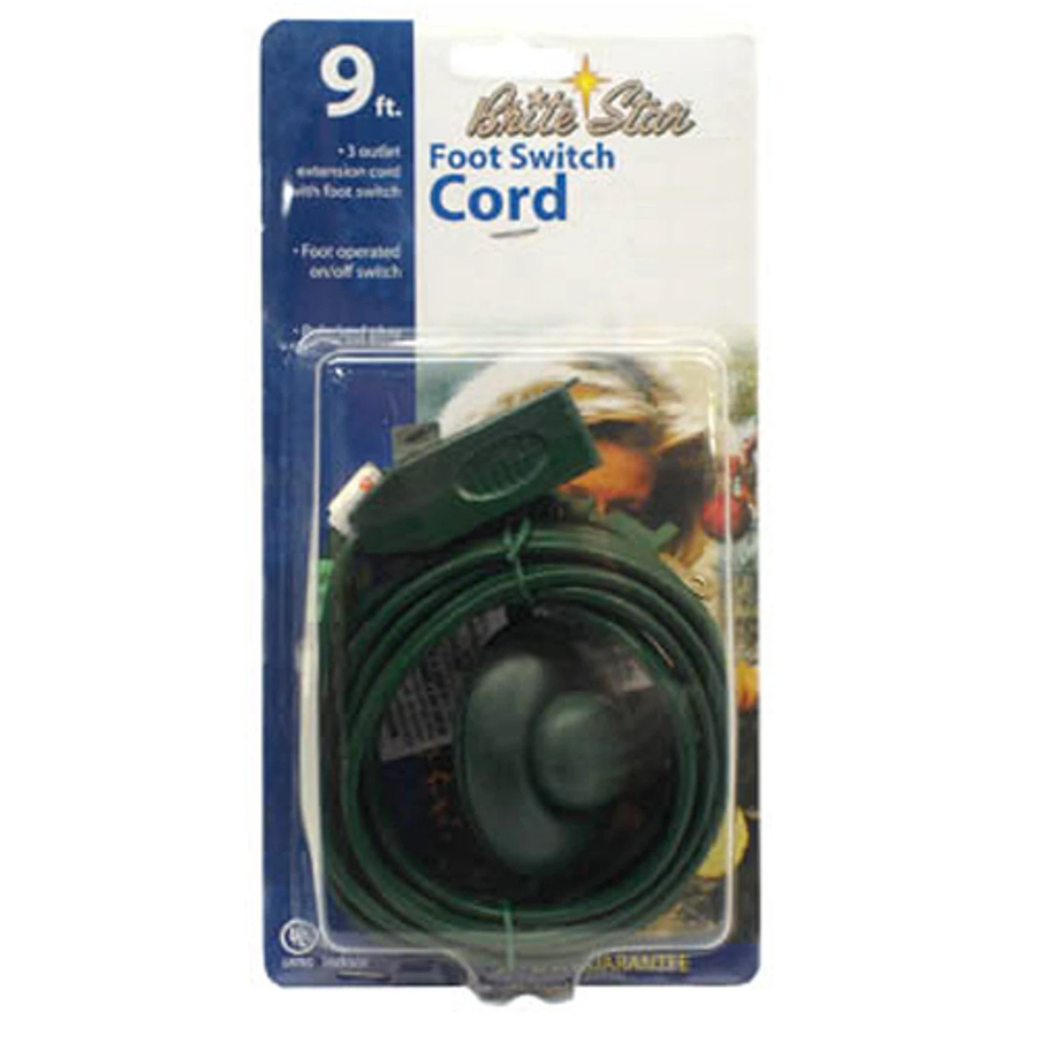 Brite Star 9' Extension Cord With Foot Pedal - Great For Christmas Tree 43-460-00 3 Brite Star 9' Extension Cord With Foot Pedal - Great For Christmas Tree 43-460-00